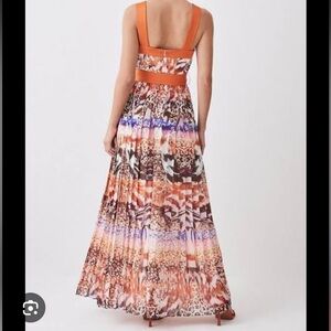 Karen Millen Multicolor Backless Maxi Dress